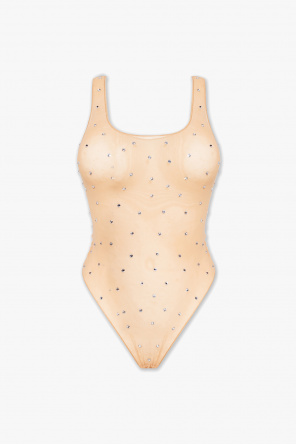 インナー・ルームウェアその他 Oseree SS23 Feather transparent mesh bodysuit (OFY121 PEACH) 1.jpg